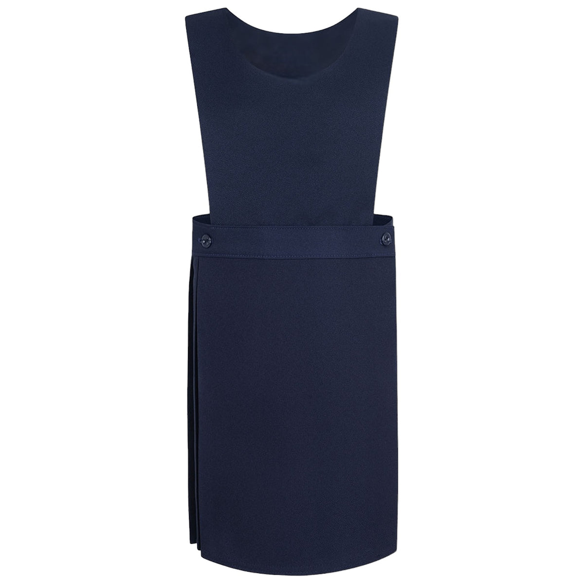 Navy Bib front pleated pinafore