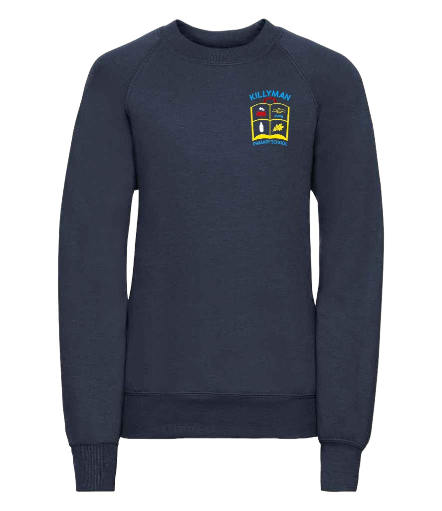 Killyman Navy embroidered round neck sweatshirt