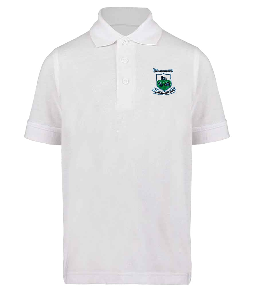 Edendork Embroidered white polo shirt