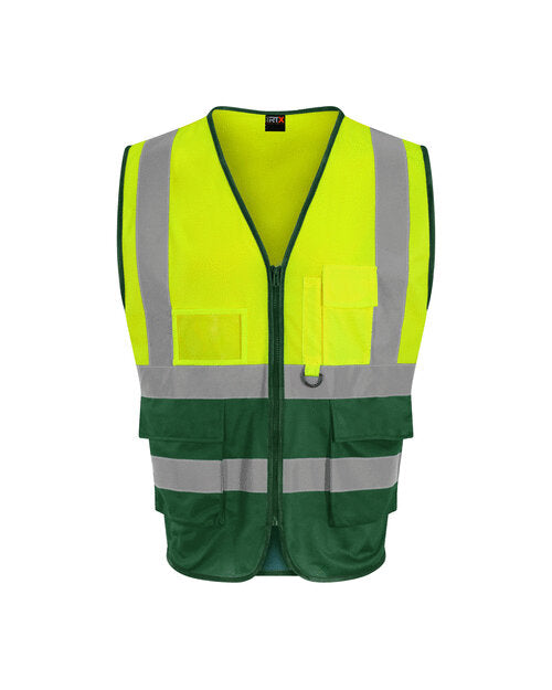 Pro RTX Executive Waistcoat- Yellow & Green