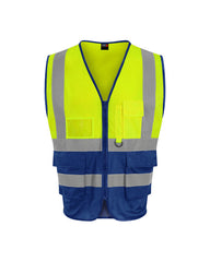 Pro RTX Executive Waistcoat- Yellow & Blue