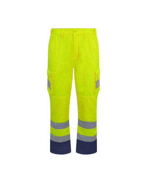 RTX HiVis Work Trousers Yellow