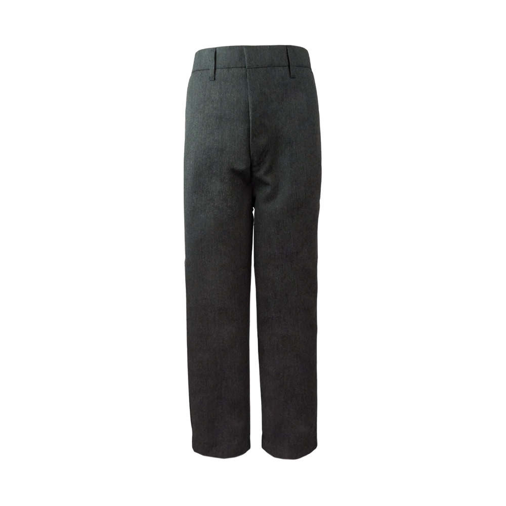 Grey half elastic pull up trousers