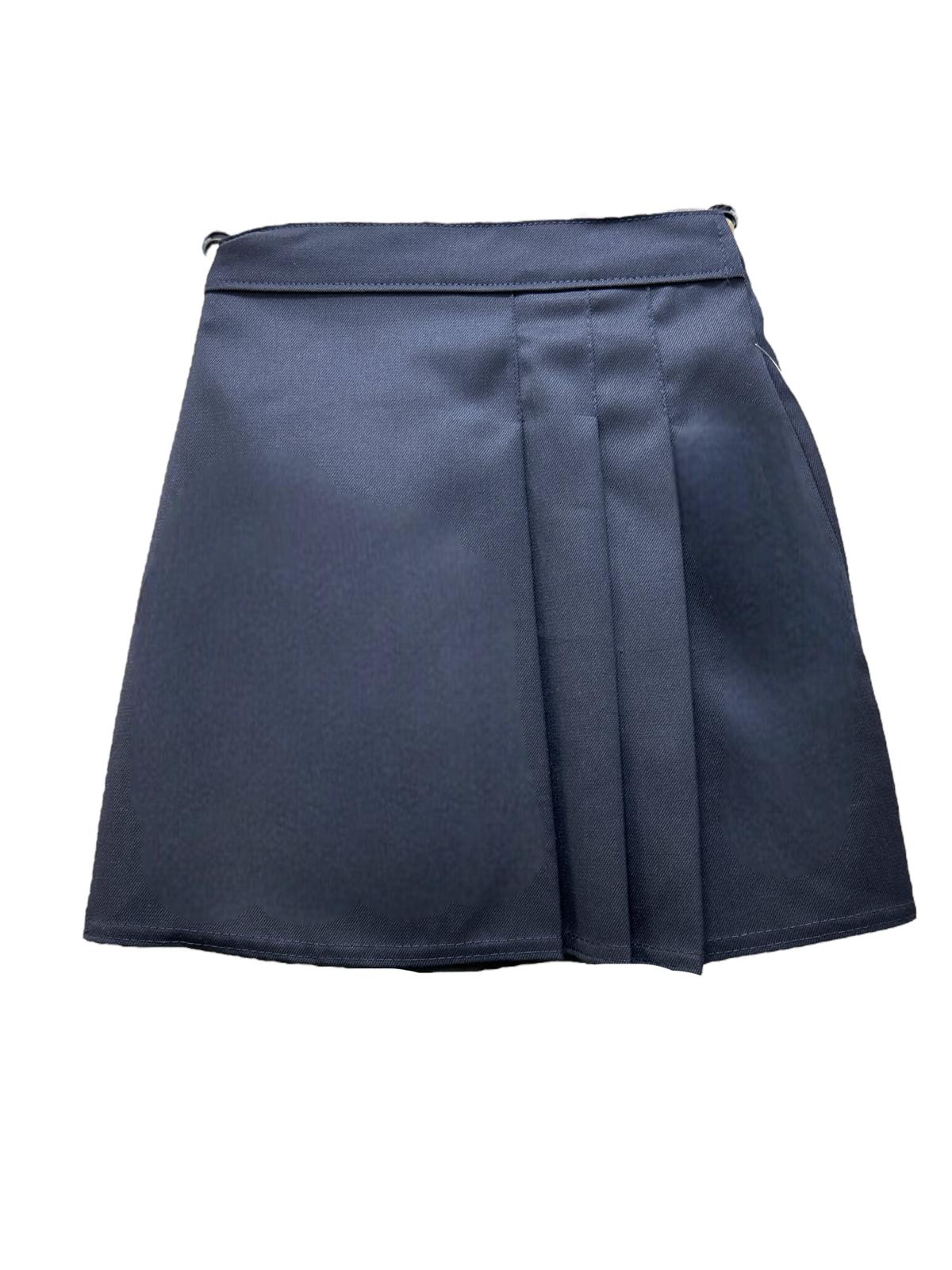 Navy Side Pleat skirt