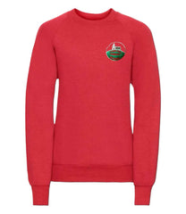 Churchill Caledon Red round neck embroidered sweatshirt