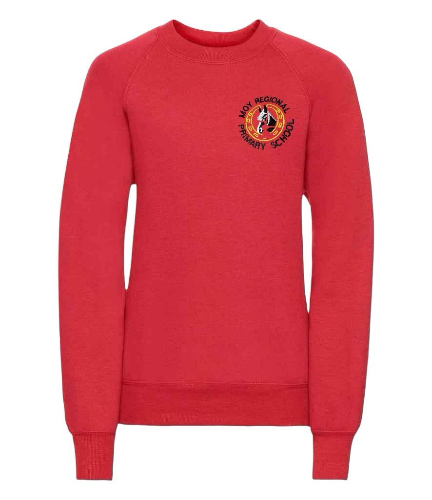 Moy Regional Red roundneck embroidered sweatshirt