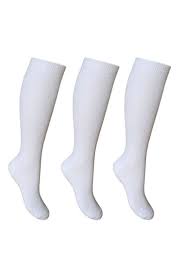 White knee socks 3 pack